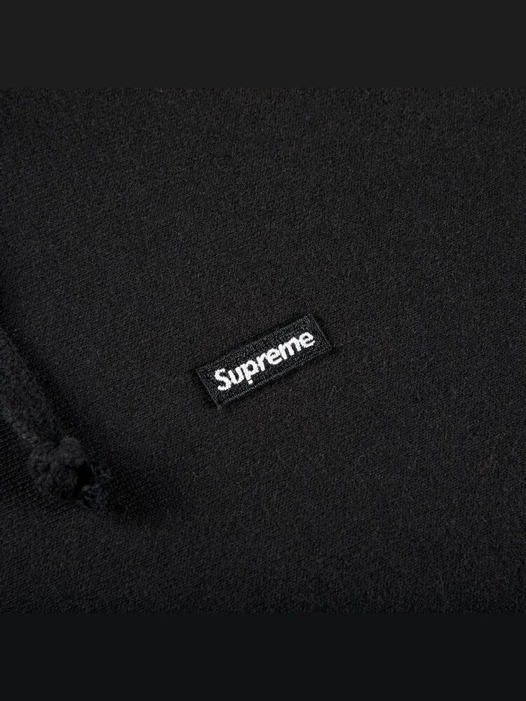 Толстовка Supreme Small Box Hooded Sweatshirt 'Black' — изображение 2 из 2, черный