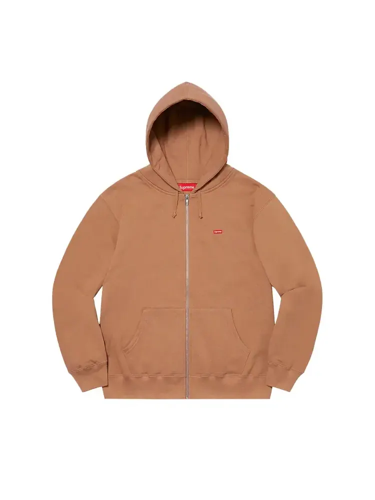 Толстовка Supreme Small Box на молнии с капюшоном — изображение 1 из 1, коричневый