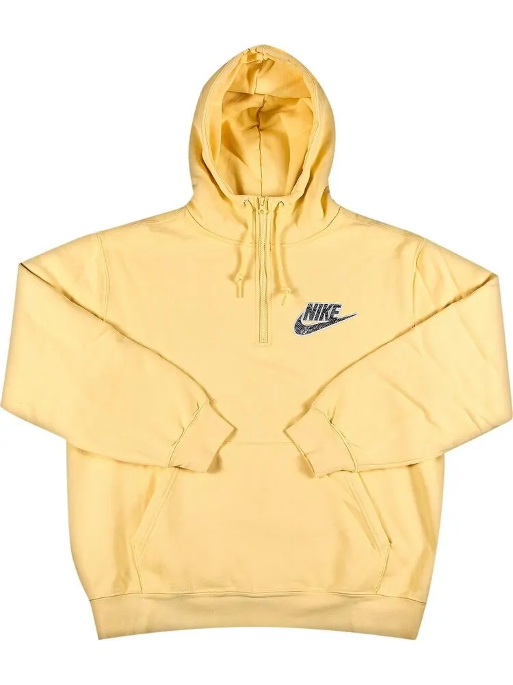 Толстовка Supreme x Nike Half Zip Hooded Sweatshirt 'Pale Yellow' — изображение 1 из 2, желтый