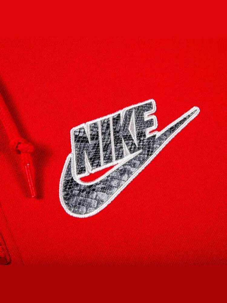 Толстовка Supreme x Nike Half Zip Hooded Sweatshirt 'Red' — изображение 2 из 2, красный