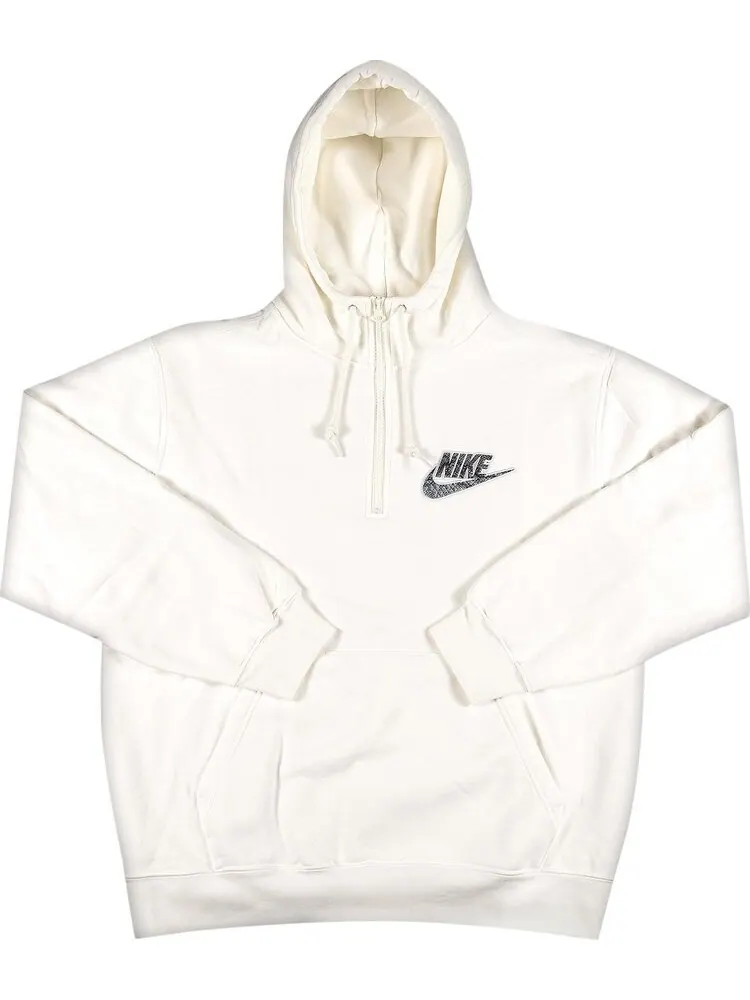 Толстовка Supreme x Nike Half Zip Hooded Sweatshirt 'White' — изображение 1 из 2, белый