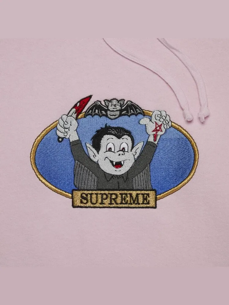 Толстовка Supreme Vampire Boy Hooded Sweatshirt 'Light Pink' — изображение 3 из 3, розовый