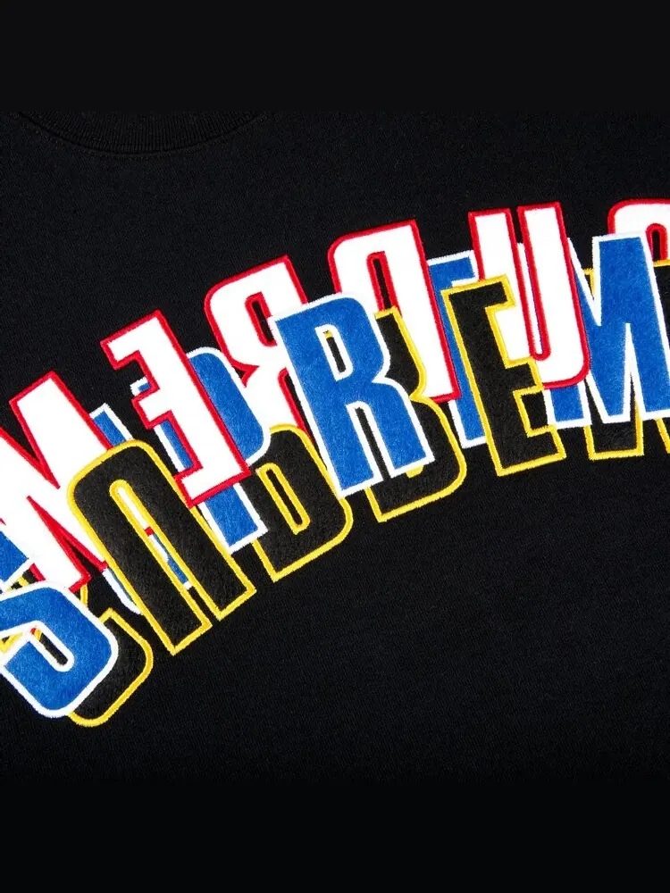 Толстовка Supreme Stacked Crewneck 'Black' — изображение 2 из 2, черный