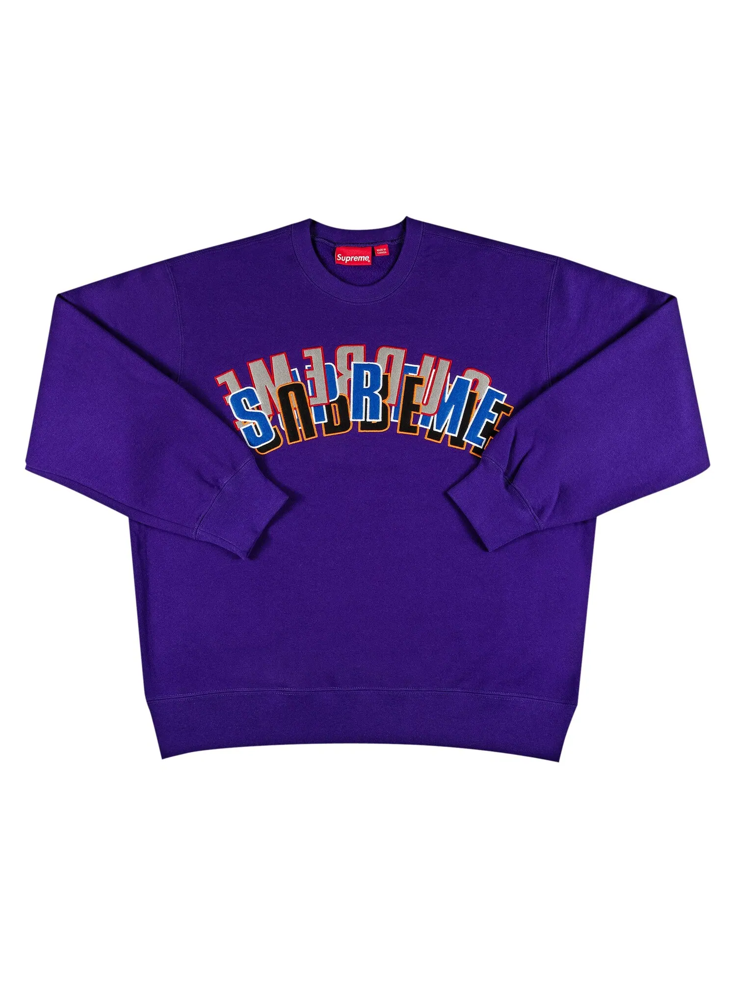 Supreme Stacked Crewneck Фиолетовый — изображение 1 из 2