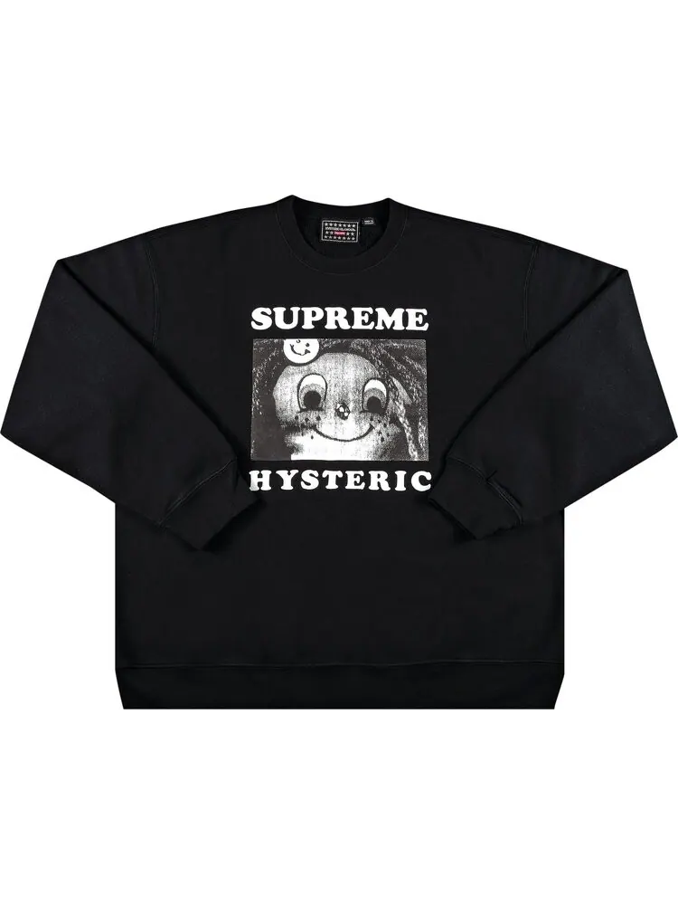 Толстовка Supreme x Hysteric Glamour Crewneck 'Black' — изображение 1 из 2, черный