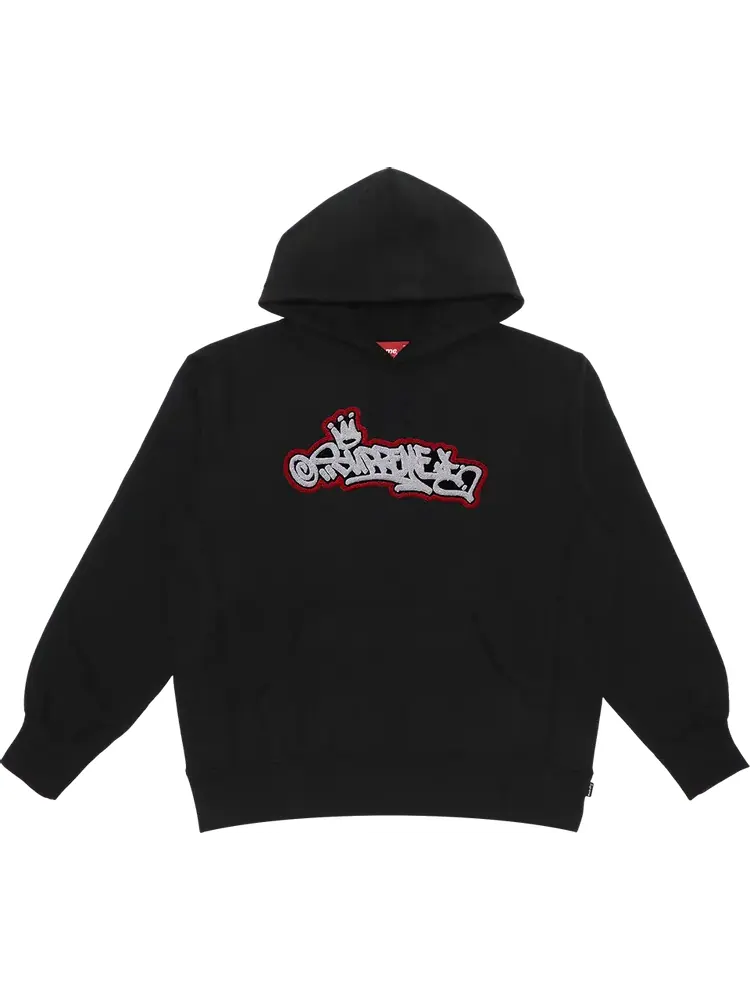Толстовка Supreme Handstyle Hooded Sweatshirt 'Black' — изображение 1 из 1, черный