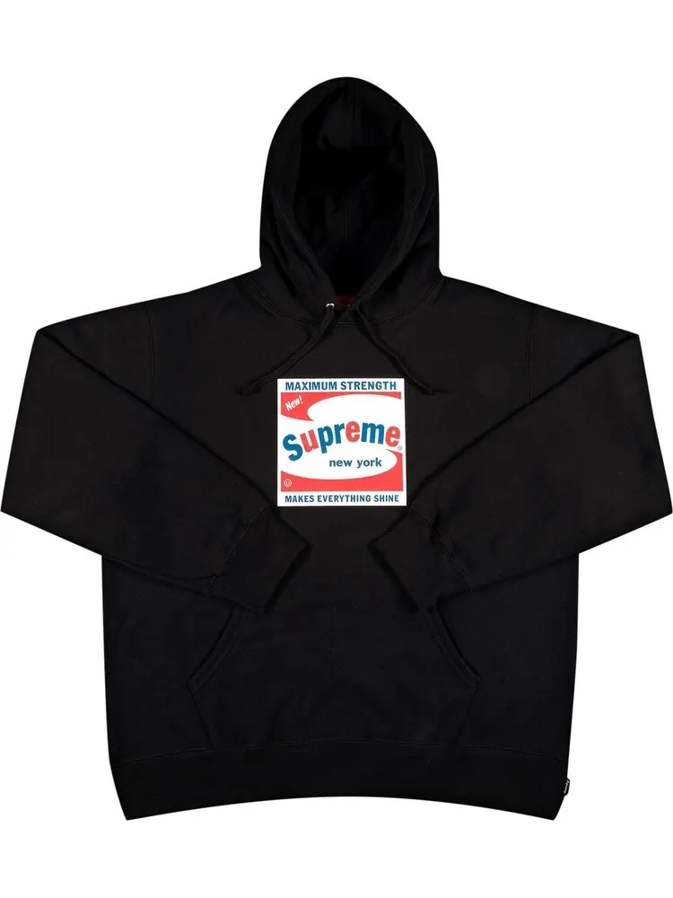 Толстовка Supreme Shine Hooded Sweatshirt 'Black' — изображение 1 из 2, черный