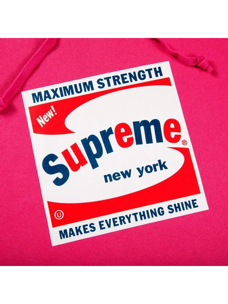 Толстовка Supreme Shine Hooded Sweatshirt 'Magenta' — изображение 2 из 2, розовый
