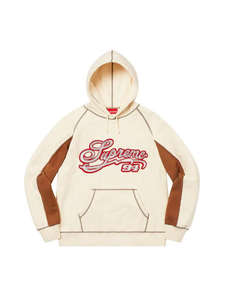 Толстовка Supreme Paneled Script Hooded Sweatshirt — изображение 1 из 1, прозрачный