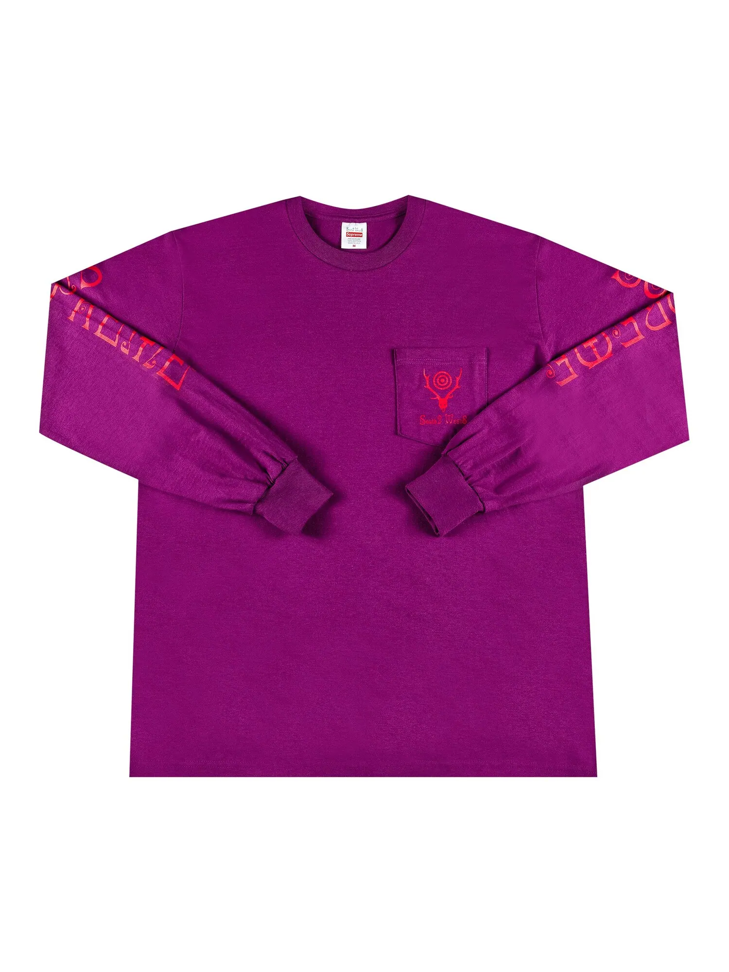 Футболка с карманами и длинными рукавами Supreme x SOUTH2 WEST8 — изображение 1 из 3, фиолетовый