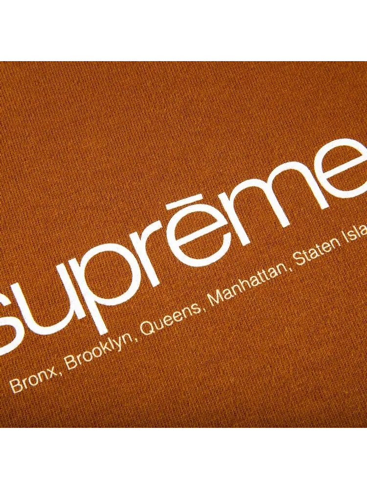 Футболка Supreme Five Boroughs Tee 'Brown' — изображение 2 из 2, коричневый
