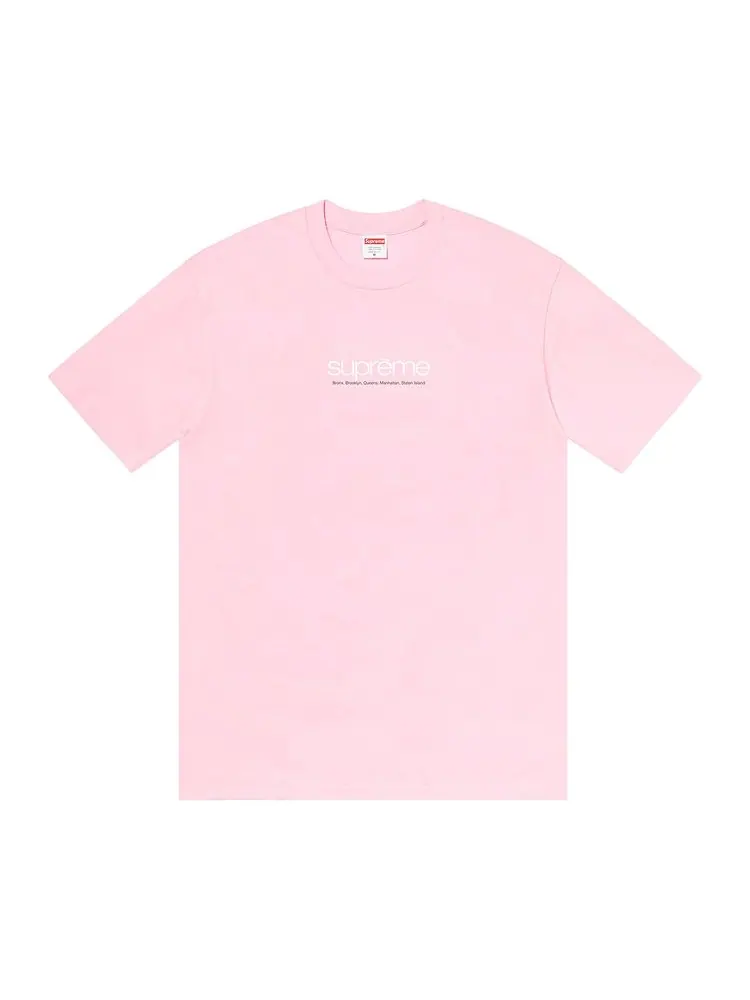 Футболка Supreme Five Boroughs Tee 'Light Pink' — изображение 1 из 1, розовый