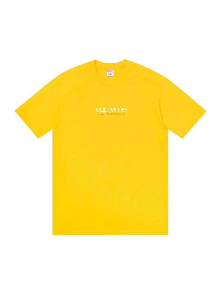 Футболка Supreme Five Boroughs Tee Yellow — изображение 1 из 1, желтый
