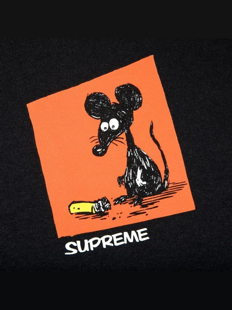 Футболка Supreme Mouse Tee 'Black' — изображение 2 из 2, черный