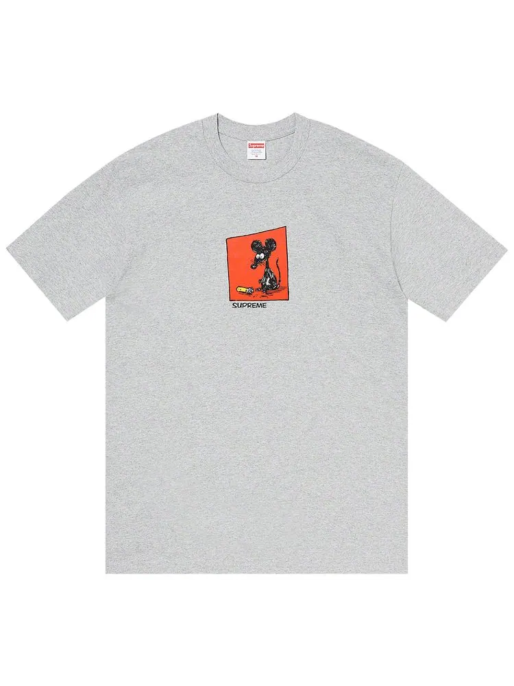Футболка Supreme Mouse Tee 'Heather Grey' — изображение 1 из 1, серый