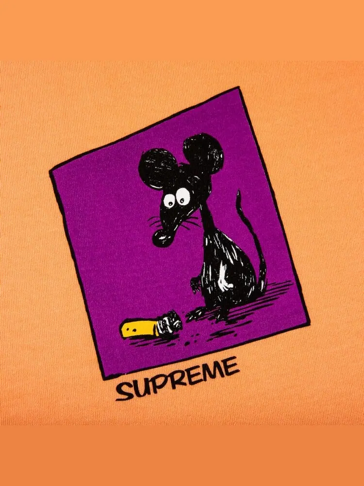 Футболка Supreme Mouse Tee 'Peach' — изображение 2 из 2, оранжевый