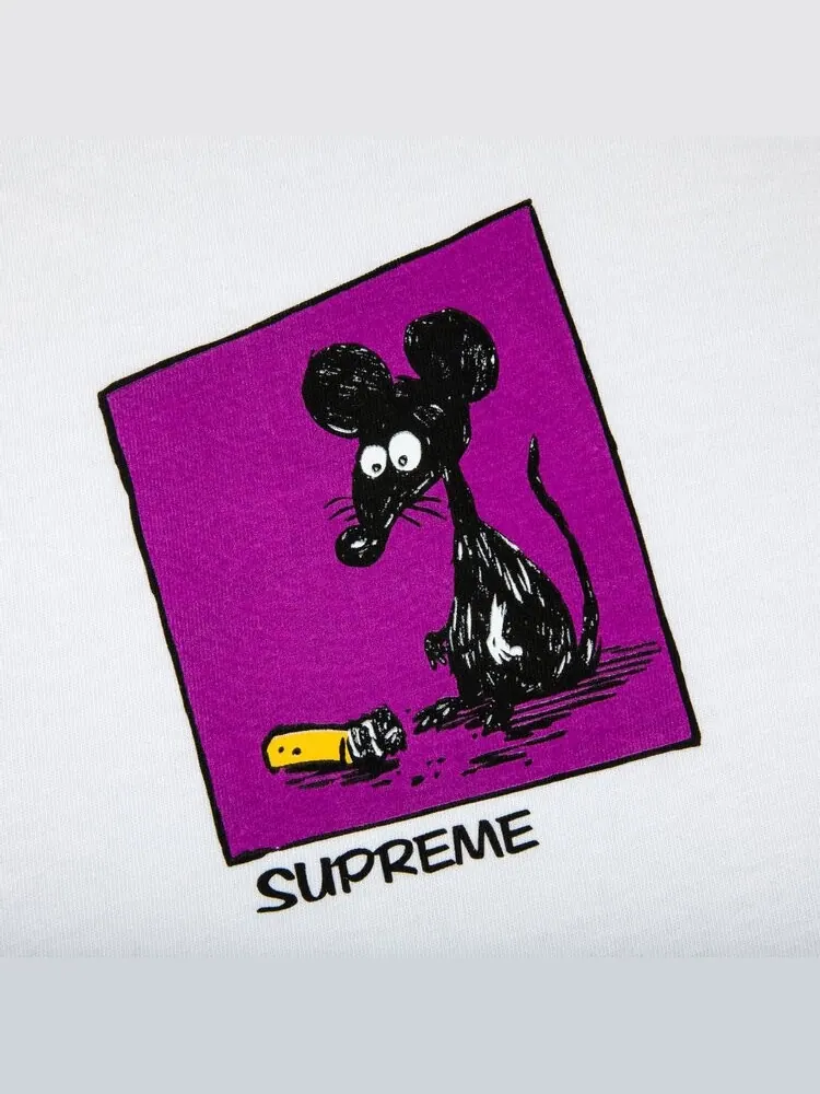 Футболка Supreme Mouse Tee 'White' — изображение 2 из 2, белый