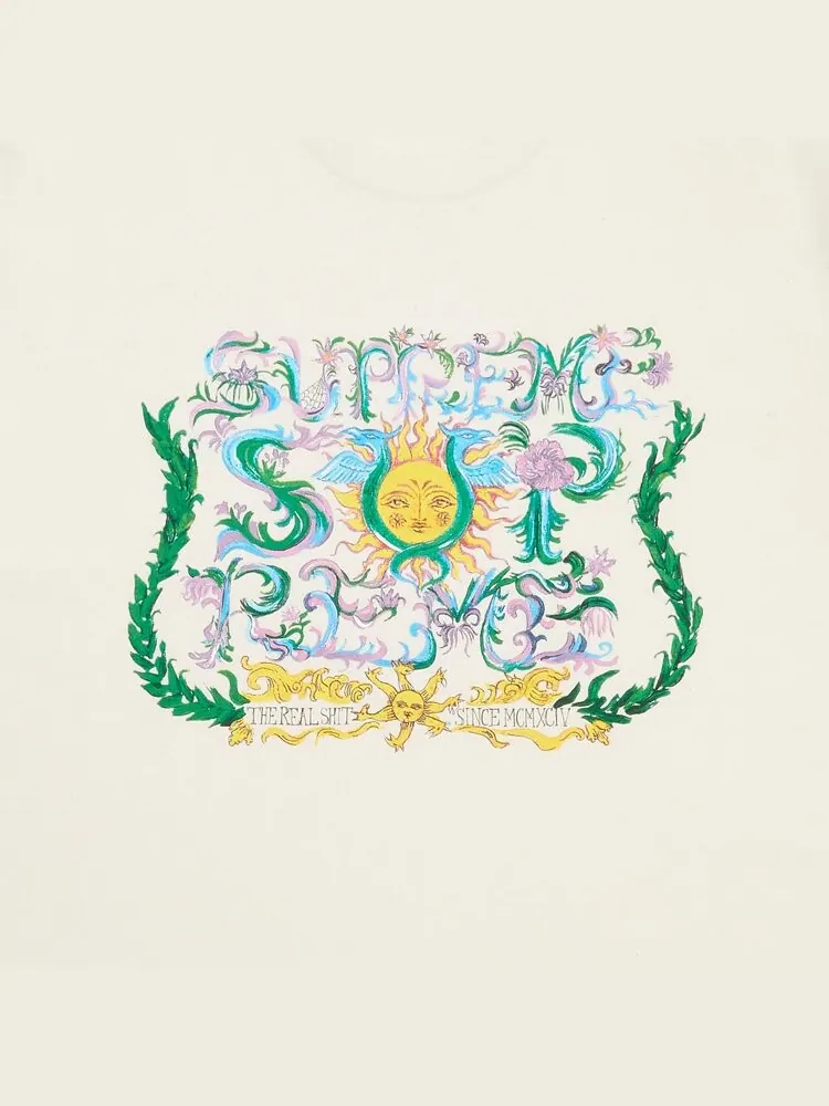 Футболка Supreme Crest Tee 'Natural' — изображение 3 из 3, бежевый