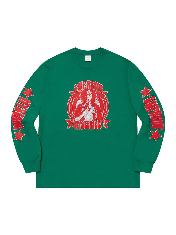 Футболка Supreme x Hysteric Glamour Long-Sleeve Tee — изображение 1 из 1, зеленый