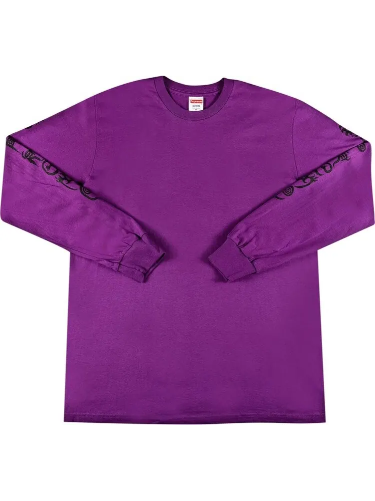 Лонгслив Supreme Clayton Patterson Long-Sleeve Tee 'Light Purple' — изображение 1 из 3, фиолетовый