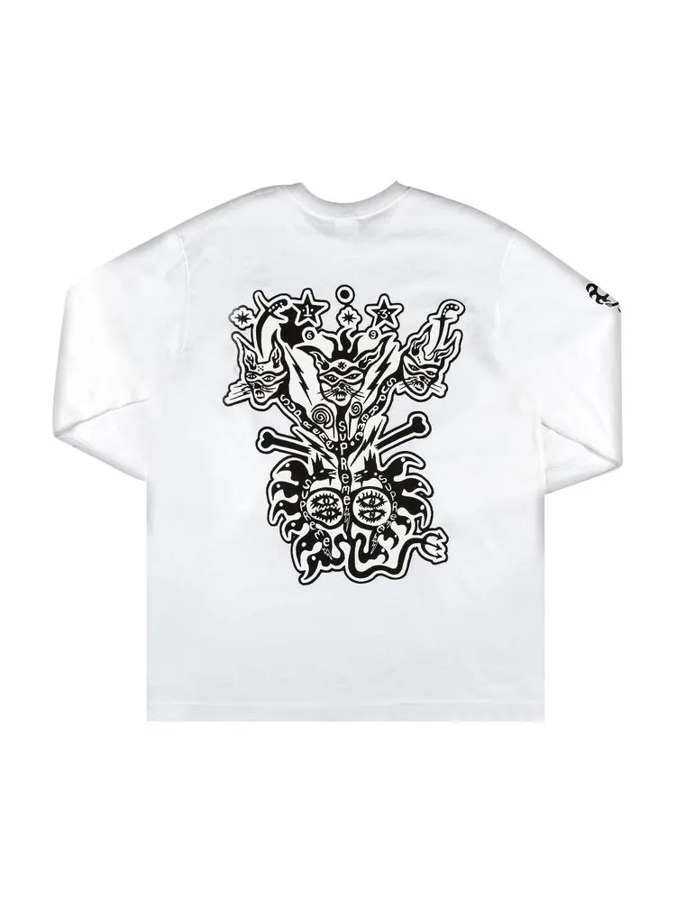 Лонгслив Supreme Clayton Patterson Long-Sleeve Tee 'White' — изображение 2 из 3, белый