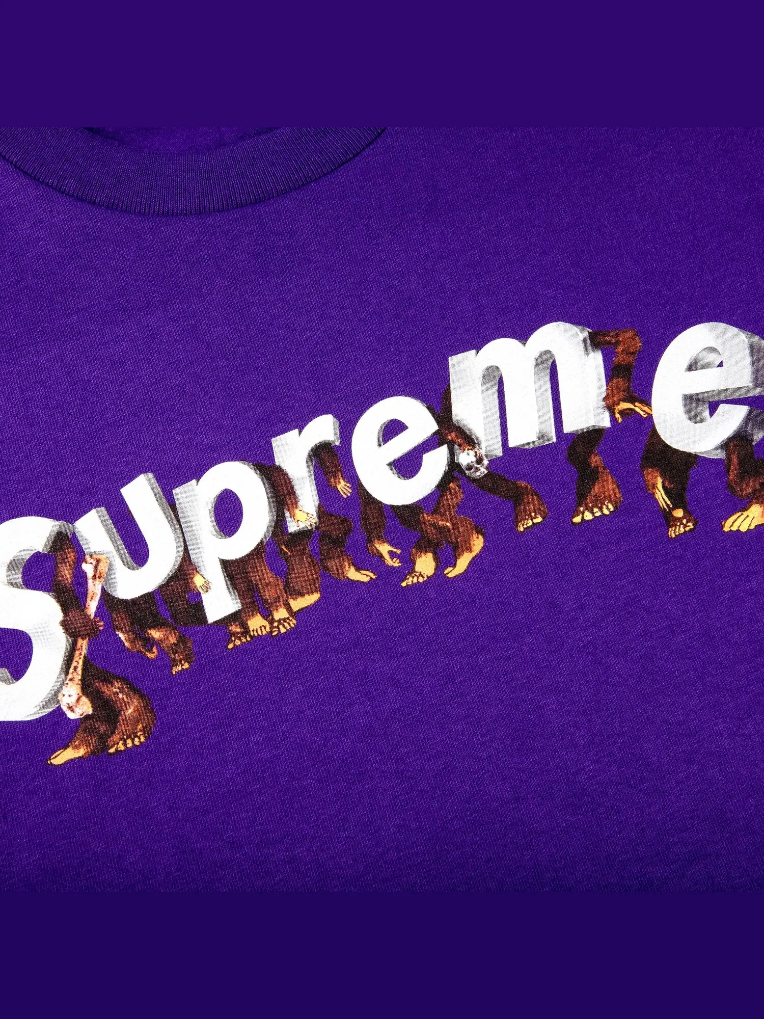 Футболка Supreme Apes Фиолетовая — изображение 2 из 2