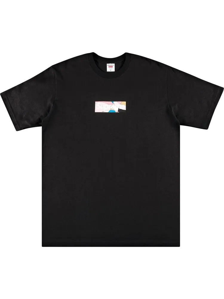 Футболка Supreme x Emilio Pucci Box Logo Tee 'Black/Dusty Pink' — изображение 1 из 2, черный