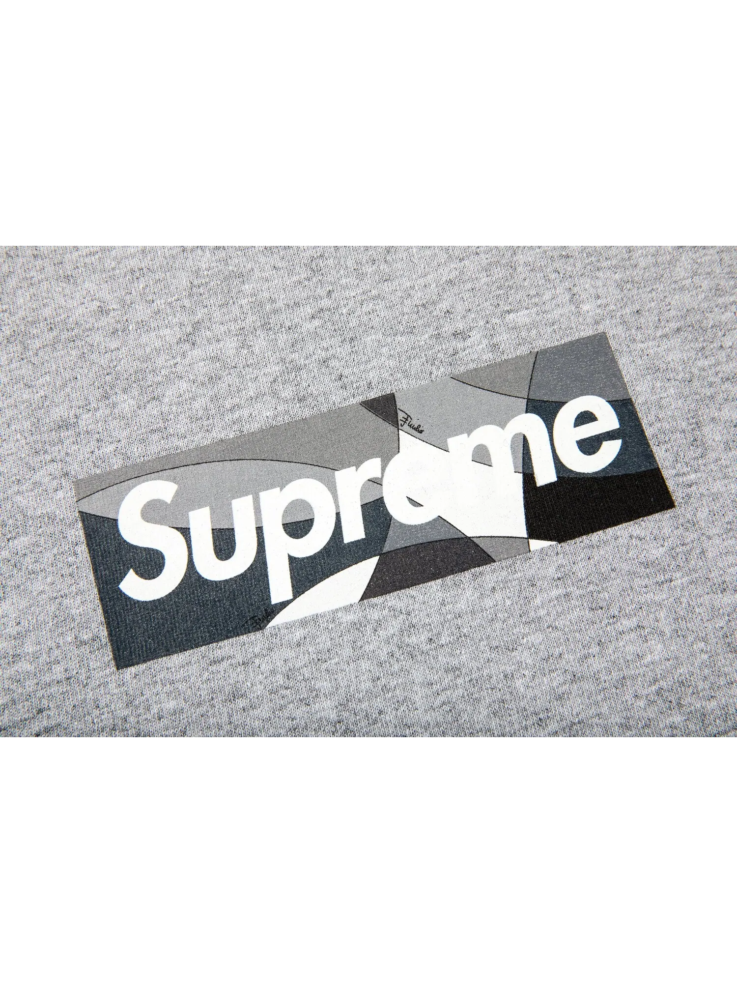 Футболка с логотипом Supreme x Emilio Pucci — изображение 2 из 2, серый/черный