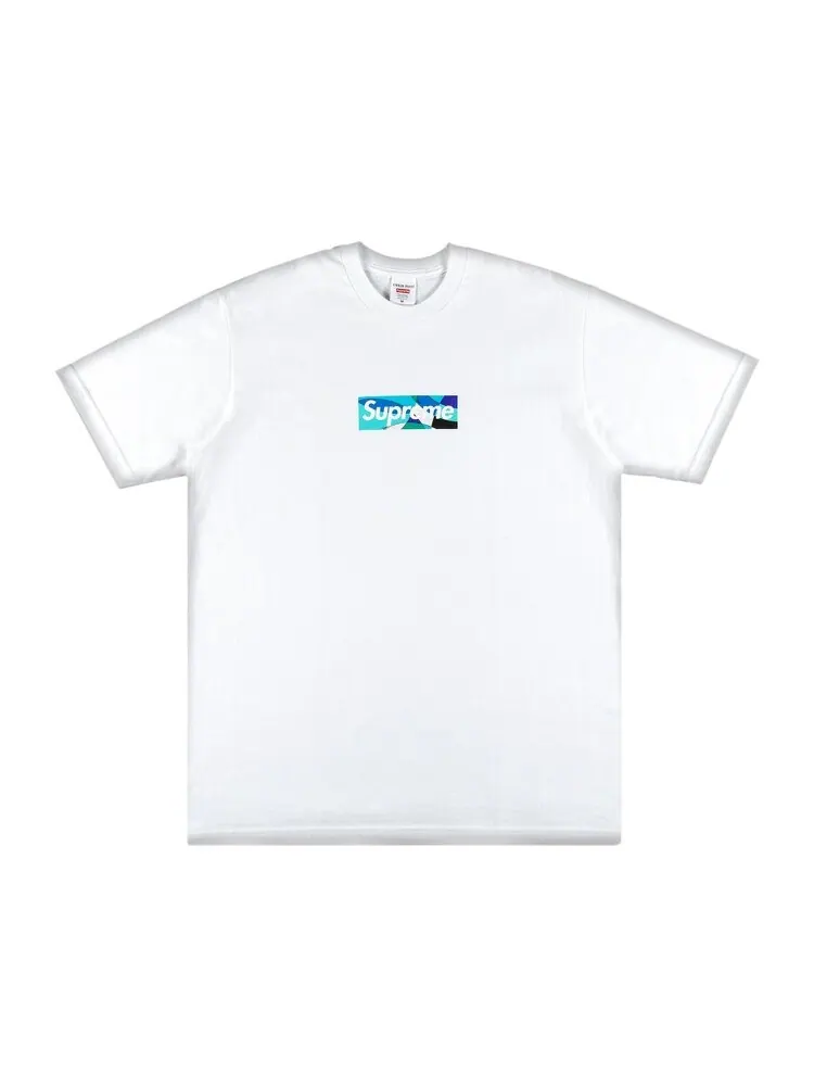Футболка Supreme x Emilio Pucci Box Logo Tee 'White/Blue' — изображение 1 из 2, белый
