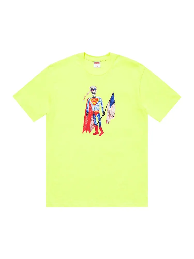 Футболка Supreme Skeleton Tee Bright Yellow — изображение 1 из 1, яркий желтый