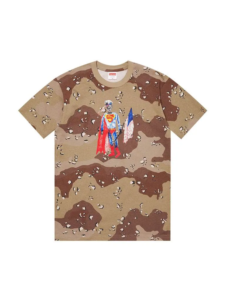 Футболка Supreme Skeleton Tee 'Chocolate Chip Camo' — изображение 1 из 1, коричневый