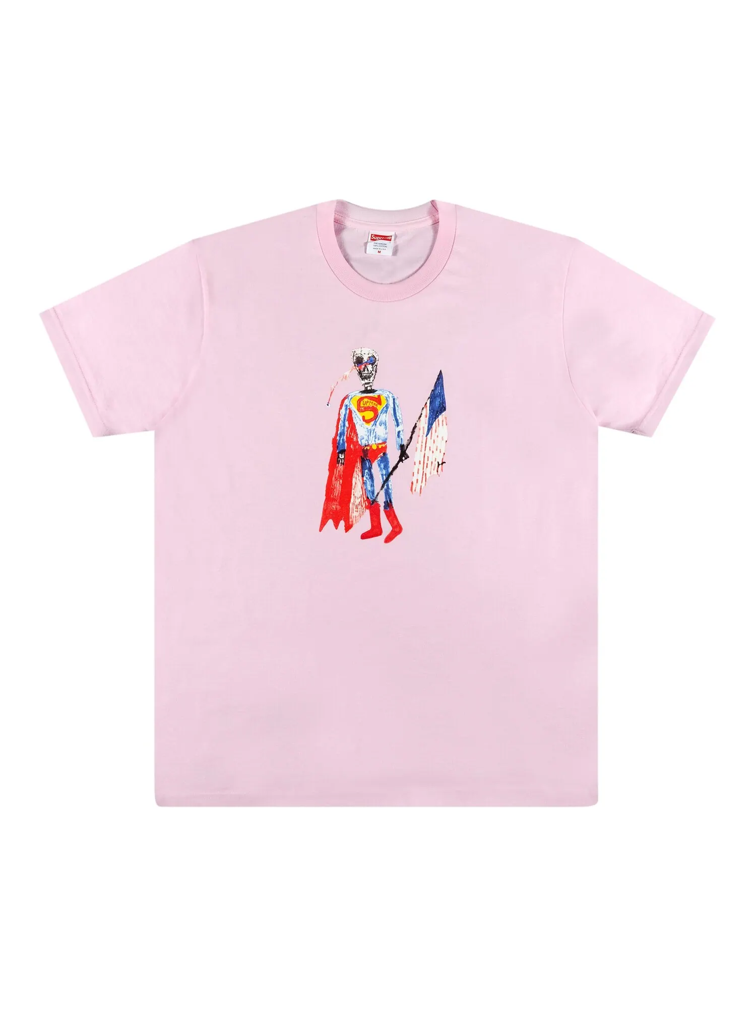 Футболка Supreme Skeleton Светло-розовая — изображение 1 из 2