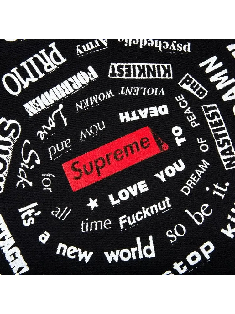 Футболка Supreme Spiral Tee 'Black' — изображение 3 из 3, черный