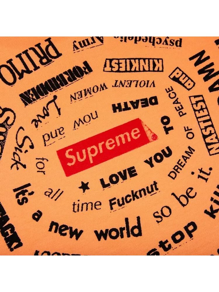 Футболка Supreme Spiral Tee 'Peach' — изображение 3 из 3, оранжевый