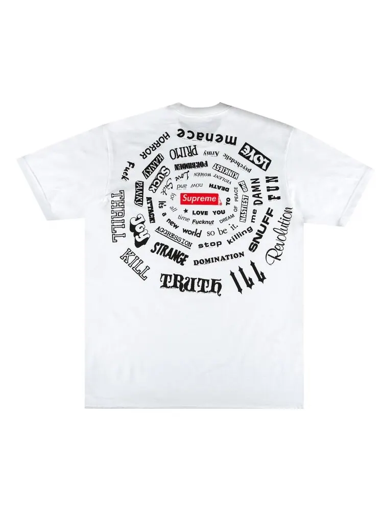 Футболка Supreme Spiral Tee 'White' — изображение 2 из 3, белый