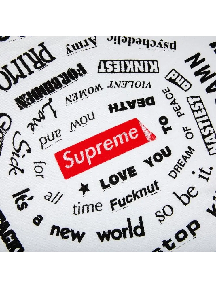 Футболка Supreme Spiral Tee 'White' — изображение 3 из 3, белый