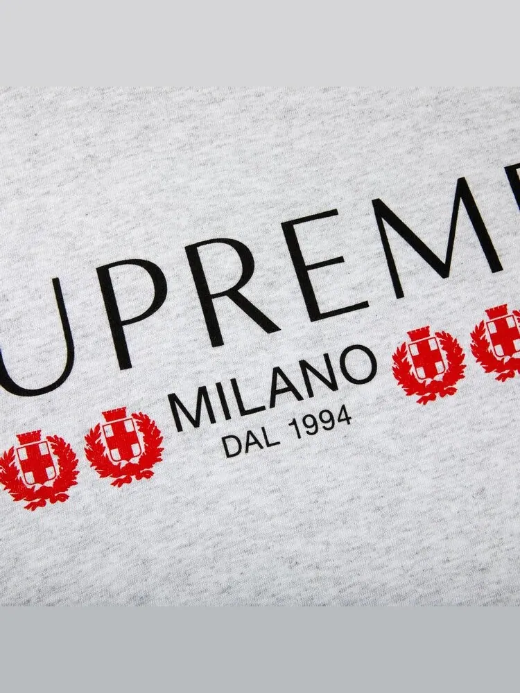 Футболка Supreme Milano Tee 'Ash Grey' — изображение 2 из 2, серый