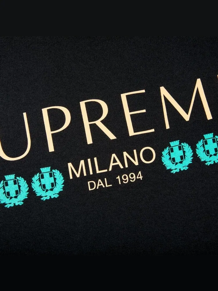 Футболка Supreme Milano Tee 'Black' — изображение 2 из 2, черный