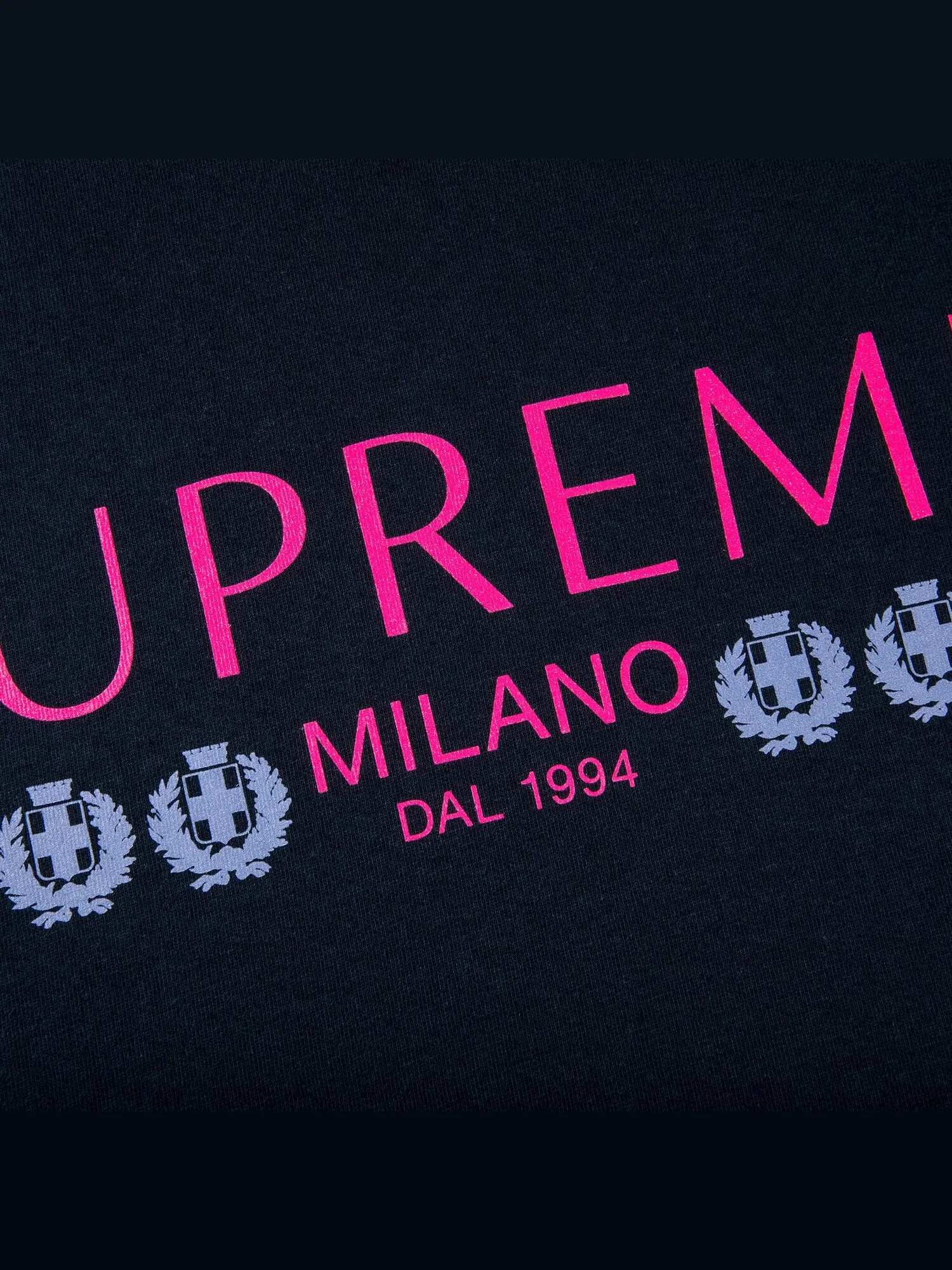 Футболка Supreme Milano темно-синяя — изображение 2 из 2