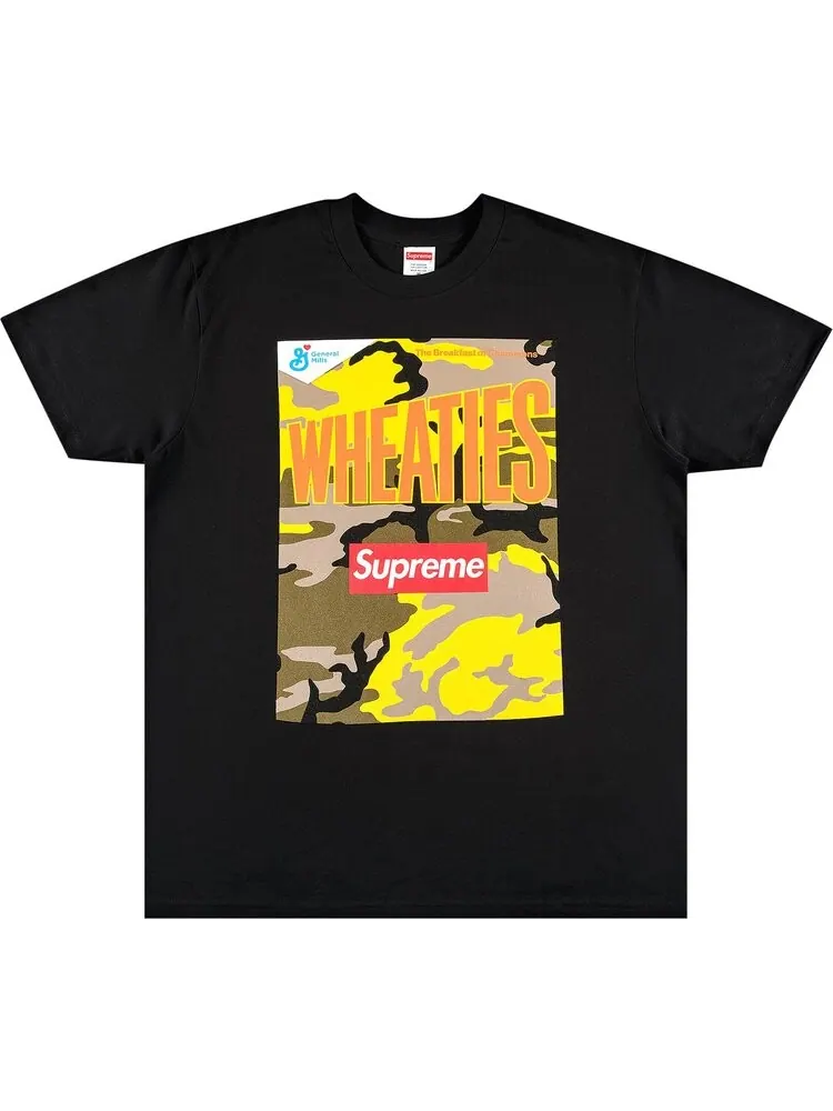 Футболка Supreme x Wheaties Tee 'Black' — изображение 1 из 2, черный