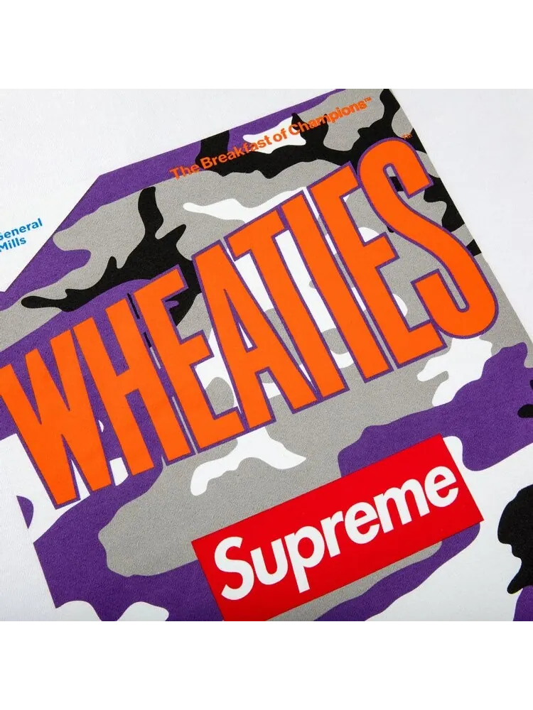 Футболка Supreme x Wheaties Tee 'White' — изображение 2 из 2, белый