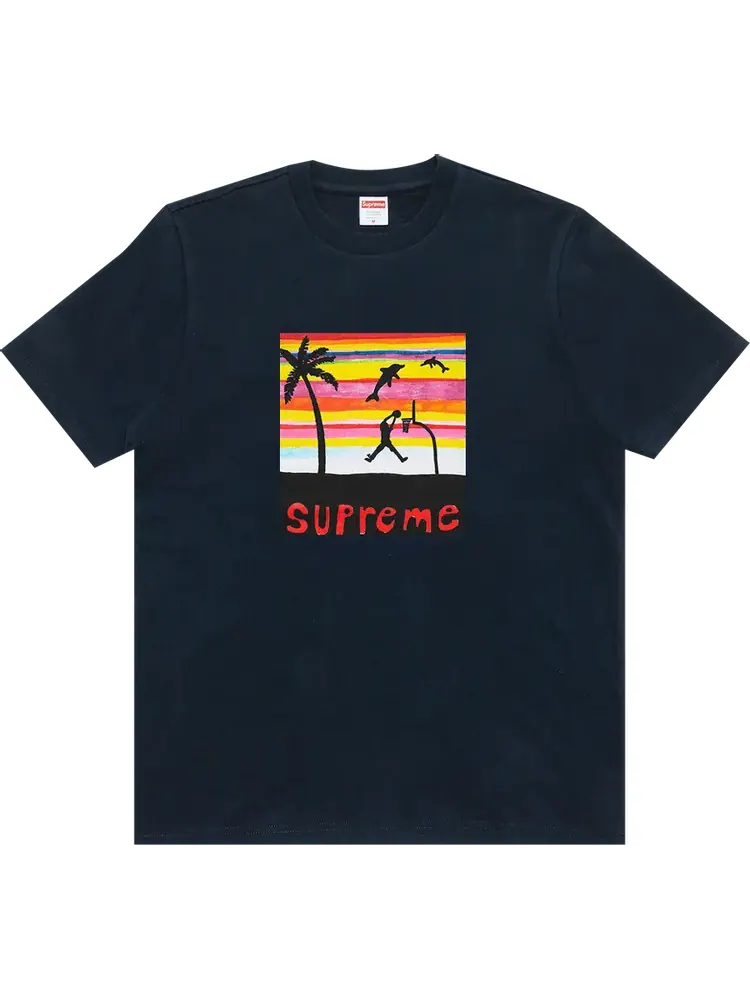 Футболка Supreme Dunk Tee 'Navy' — изображение 1 из 1, синий