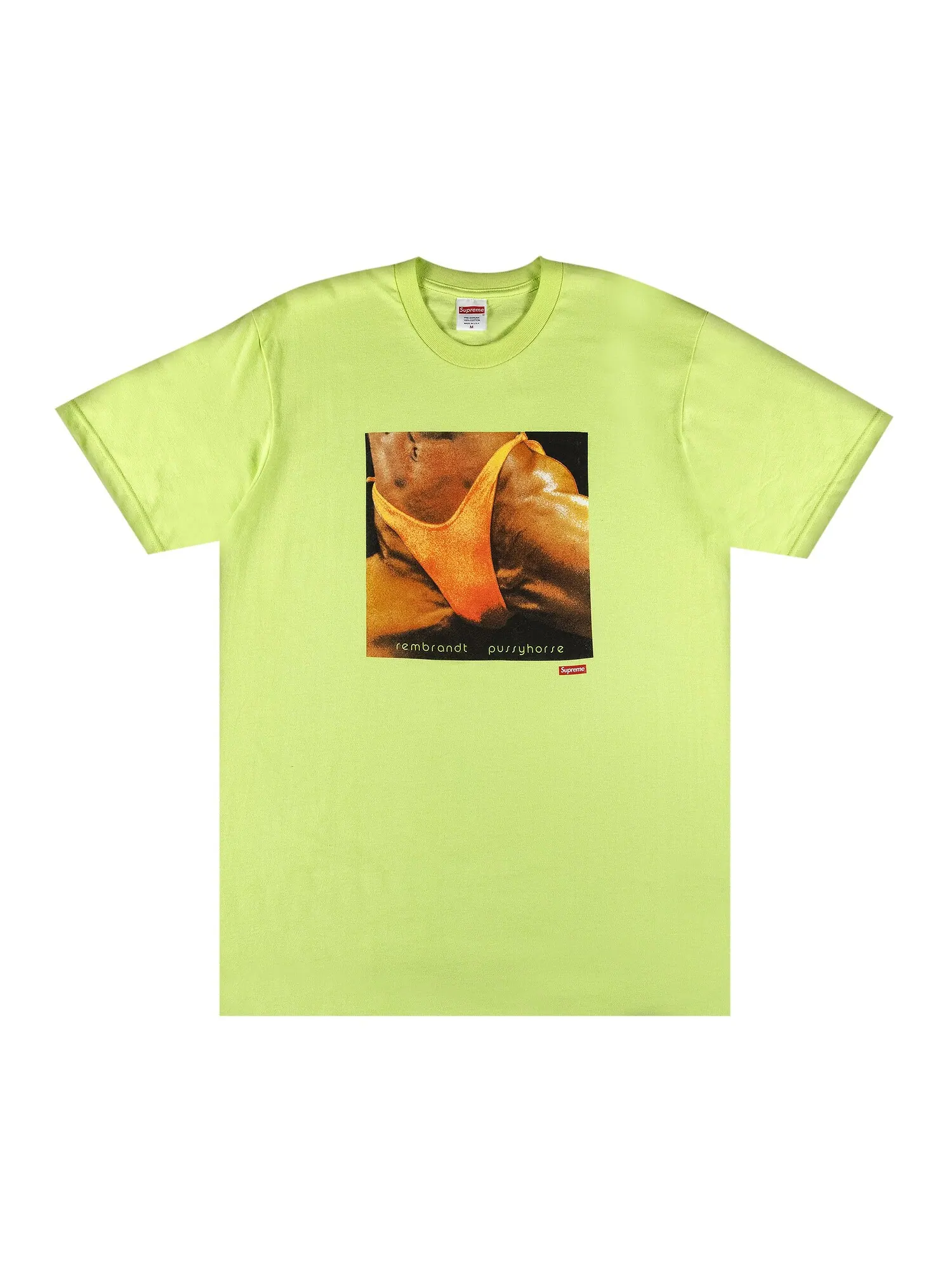 Футболка Supreme x Butthole Surfers Rembrandt Pussyhorse Неоново-зеленый — изображение 1 из 2