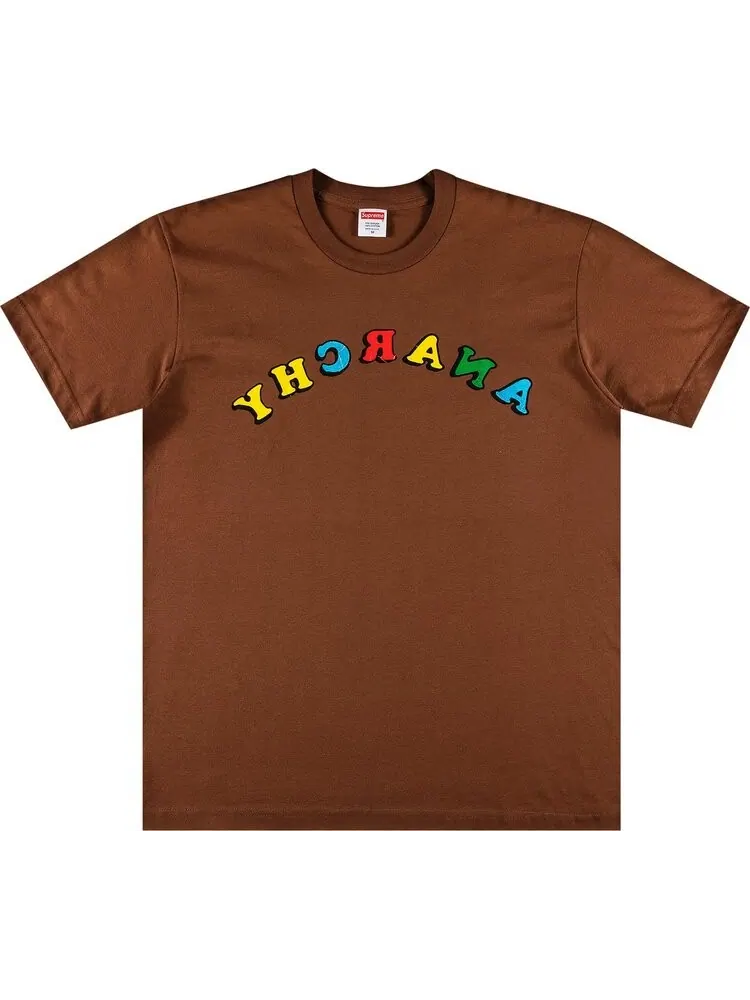 Футболка Supreme x Jamie Reid Anarchy Tee 'Brown' — изображение 1 из 3, коричневый