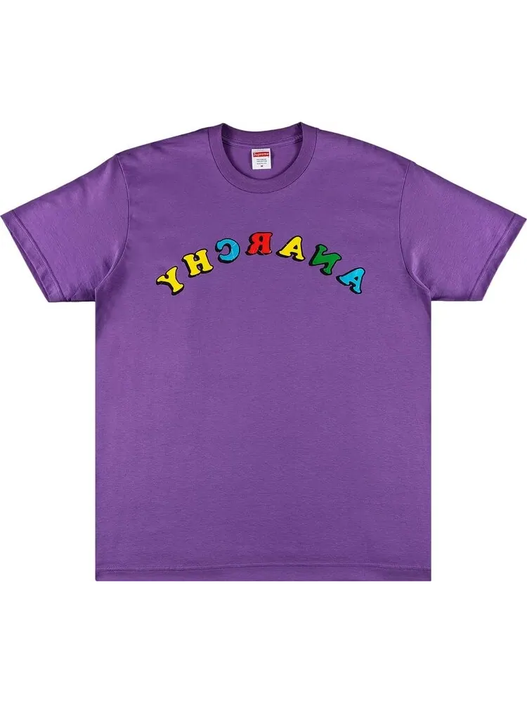 Футболка Supreme x Jamie Reid Anarchy Tee 'Purple' — изображение 1 из 3, фиолетовый