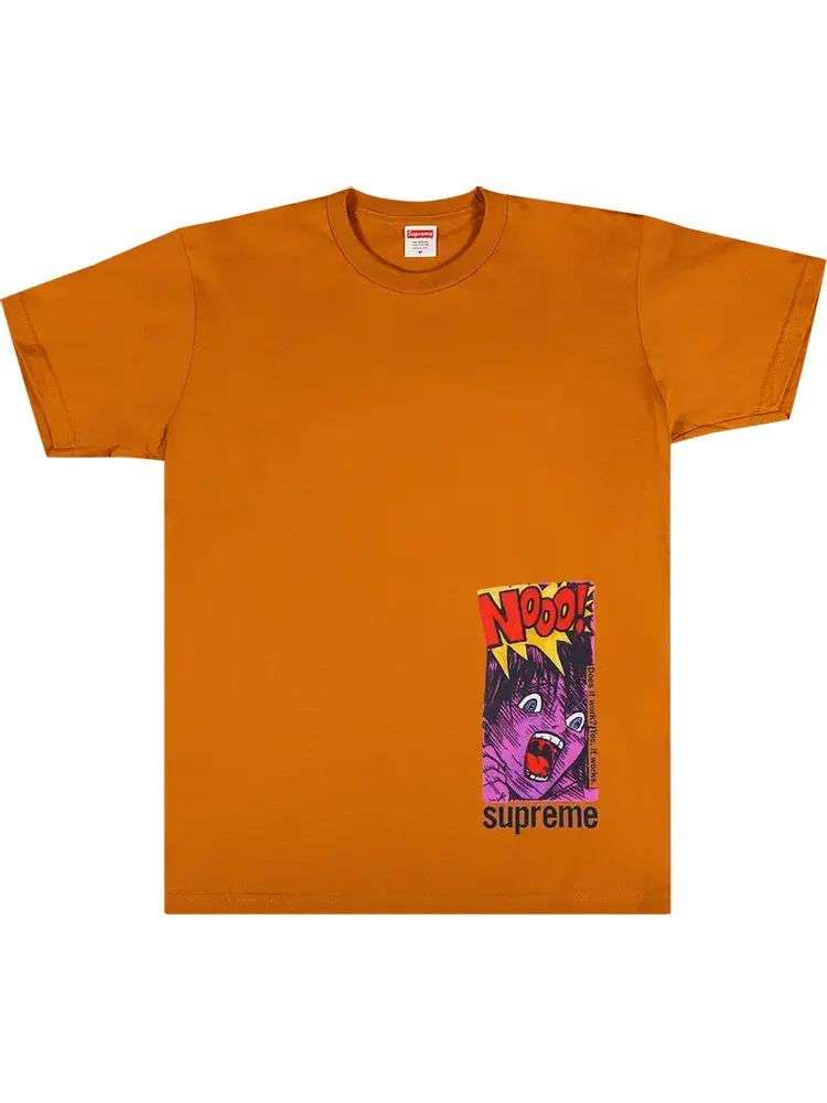 Футболка Supreme Does It Work Tee 'Burnt Orange' — изображение 1 из 1, оранжевый