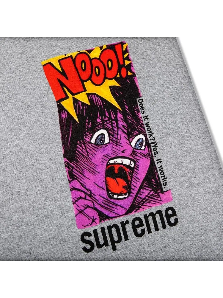 Футболка Supreme Does It Work Tee 'Heather Grey' — изображение 2 из 2, серый
