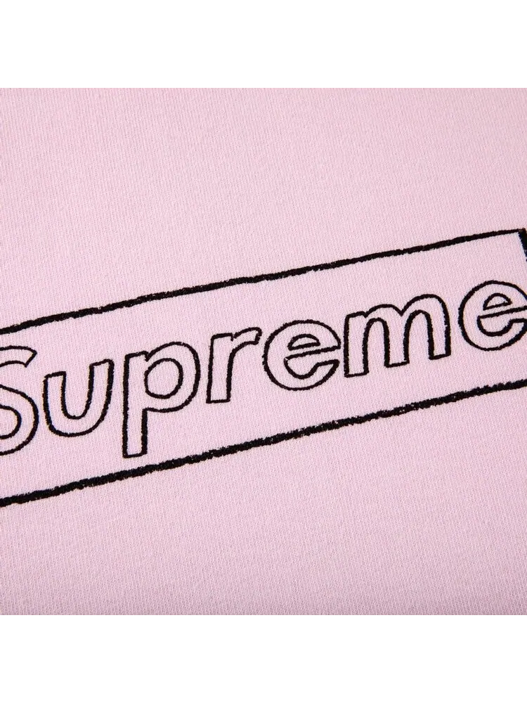 Футболка Supreme x KAWS Chalk Logo Tee 'Light Pink' — изображение 2 из 2, розовый