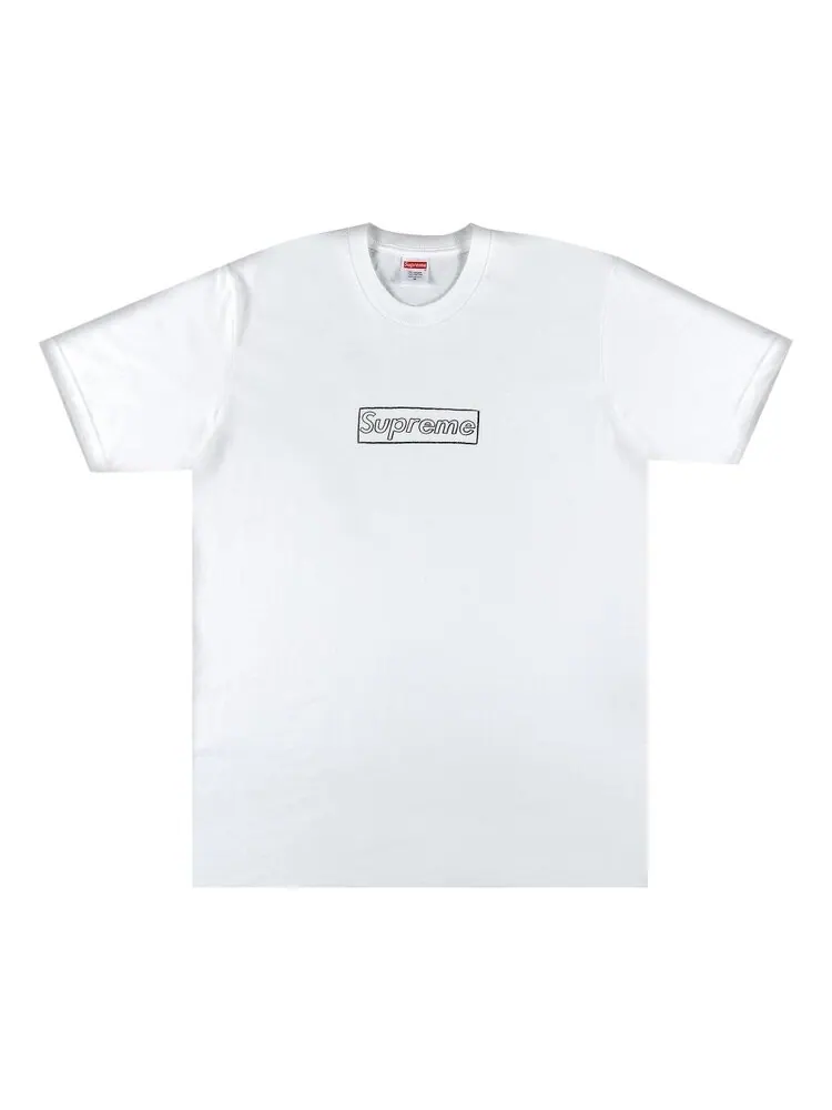 Футболка Supreme x KAWS Chalk Logo Tee 'White' — изображение 1 из 2, белый