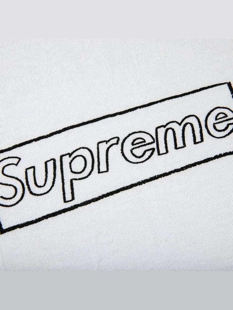 Футболка Supreme x KAWS Chalk Logo Tee 'White' — изображение 2 из 2, белый